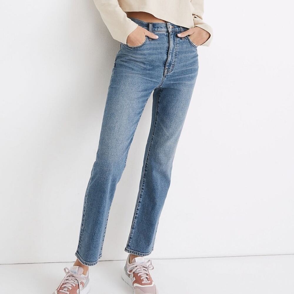 Madewell Slim Demi-Boot Jeans in Enright Wash High Rise